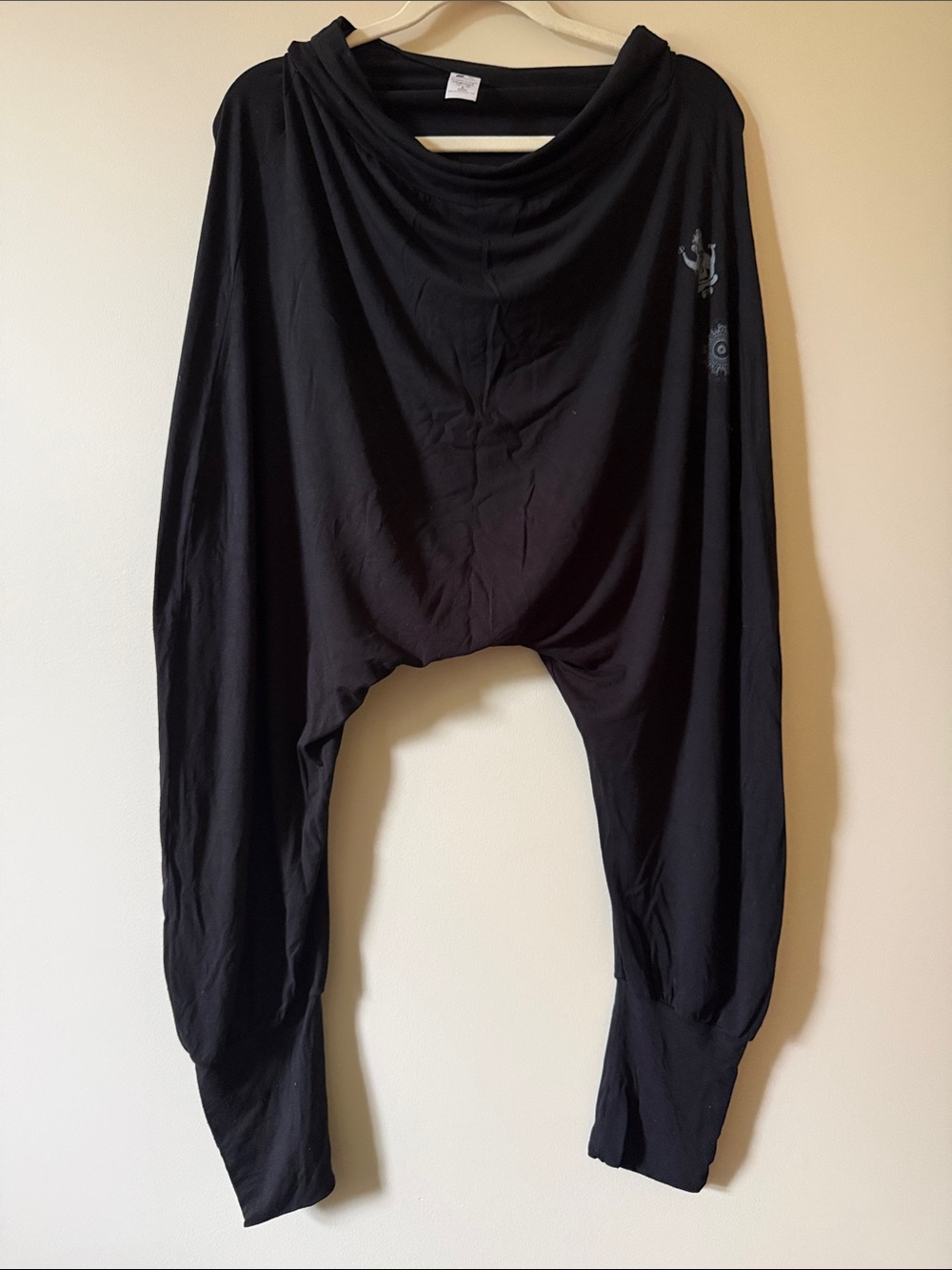 Women's Black Harem-Style Jogger Pants